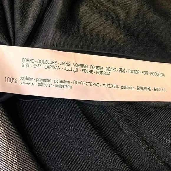 Zara Metallic Mini‎ Dress Long Sleeve Tiered Party Cocktail Silver Size S - Picture 5 of 5